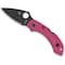Spyderco 2024 Spyderco Dragonfly 2, Lightweight Pink, Plain Black Blade, Reveal 7 SPY-C28FPPNS30VBK2 - alternate 2